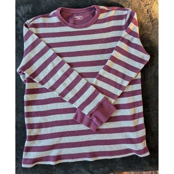 Merona Other - Merona Striped Thermal Shirt Purple Grey Grunge Dadcore